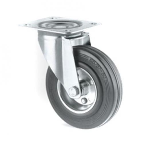 3370DVR100P62 Tente Otočné 70 kg 100 mm, Pevná guma