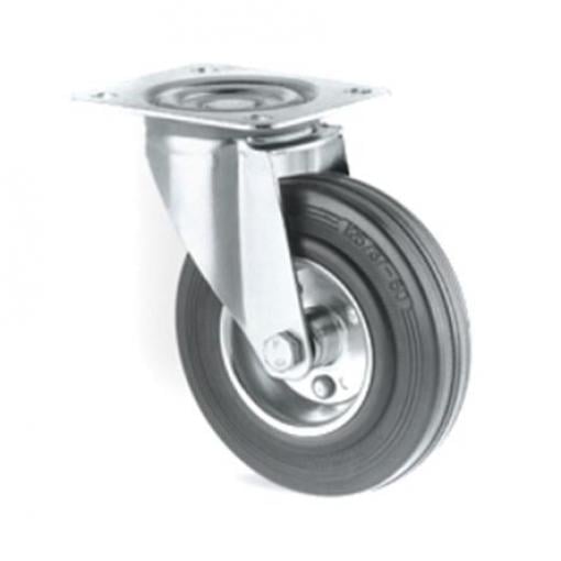 3370DVR160P63 Tente Otočné 135 kg 160 mm, Pevná guma