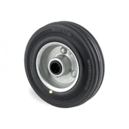 Kolečko vozíku barva Černá DYR125x37-Ø12 Pryž 100 kg Tente