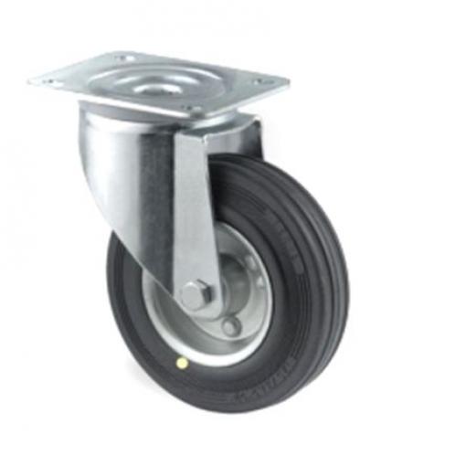 3470DYR125P62 Tente Otočné 100 kg 125 mm, Pevná guma