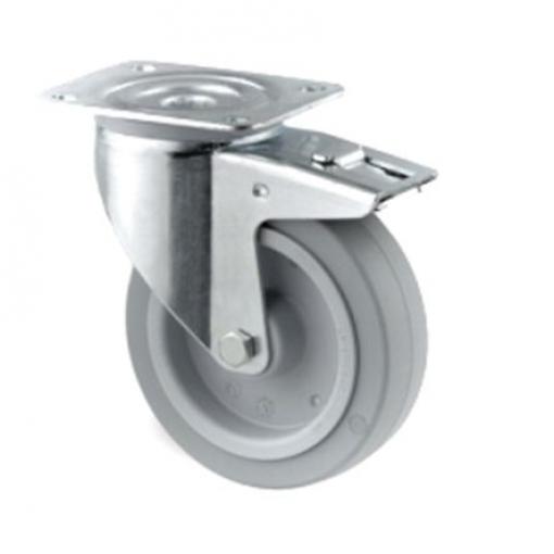 3477UFR200P63 Tente Brzděné otočné 400 kg 200 mm, Elastická pneumatika