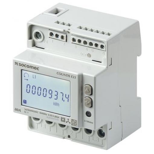 Elektroměr, řada: COUNTIS LCD 8číslicový 3fázový Digitální Impulzový výstup výška číslice 85 mm, výška výřezu: 90 mm,