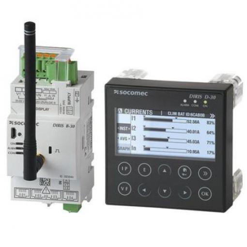 Elektroměr, řada: DIRIS D-30 LCD 3fázový Monitor pracovní stanice výška číslice 85 mm, výška výřezu: 92 mm, šířka
