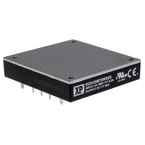 XP Power Měnič DC/DC RDH300, výstup: 5 V dc 3 kV dc, Vin 160V dc 60 mA, Vin 43V 300 W -40 °C 100 °C Průchozí otvor