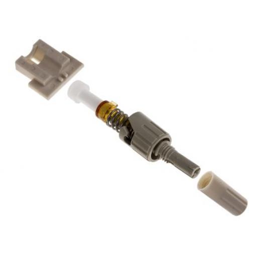 Konektor vláknové optiky, ST PC Vícerežimové Simplexní velikost vlákna 50/125 μm ztráta ze zapojení 0.5dB, 70 °C, -20 °C