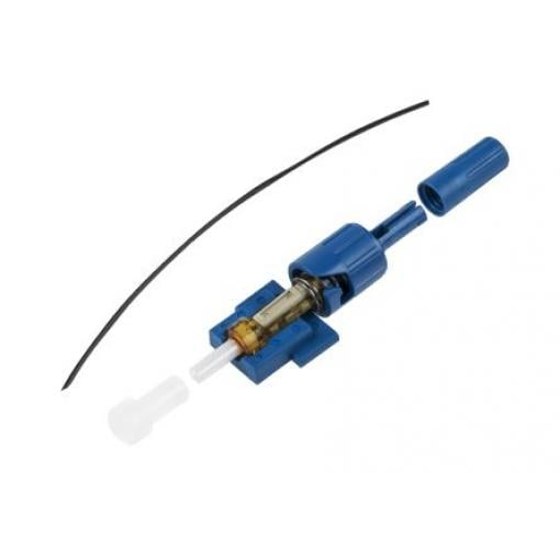 Konektor vláknové optiky, ST PC Vícerežimové Simplexní velikost vlákna 9/125 μm ztráta ze zapojení 0.5dB barva Modrá, 70