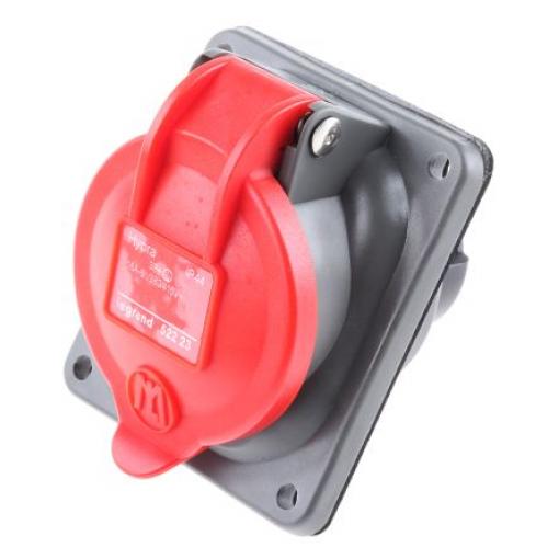 Legrand Průmyslová zásuvka, IP44, IP66, IP67, Panel barva Červená, 16 A, 500 V