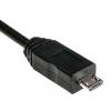RS PRO Kabel USB do zásuvky IC Vnější, A: Micro USB B, 500 mm, Černá, B: Bez koncovky