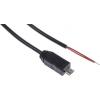 RS PRO Kabel USB Vnější, A: Micro USB B, 1.8 m, Černá, B: Bez koncovky