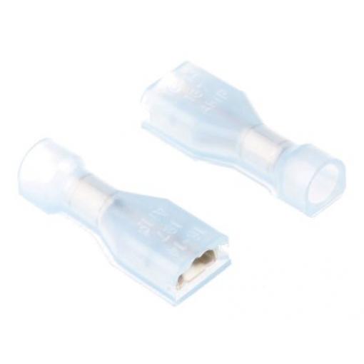 TE Connectivity Zásuvný konektor, řada: Ultra-Fast .187 Izolované, 4.75 x 0.51 mm, Modrá Vnitřní, celková délka: 0.855