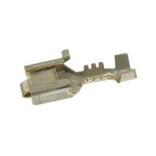 TE Connectivity Zásuvný konektor, řada: 26A13 Neizolované, 6.3 x 0.8 mm, Přírodní Vnitřní, min. AWG: 20 AWG, materiál