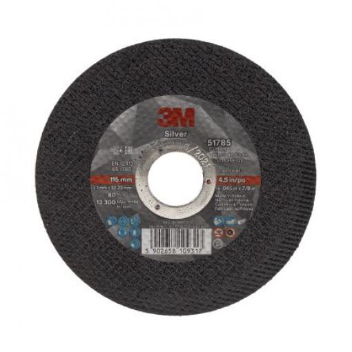 Brusný kotouč, řada: Silver Přesné tvarované zrno zrnitost P60, max. bezpečná rychlost: 13300 rpm 115 mm x 22.23 mm
