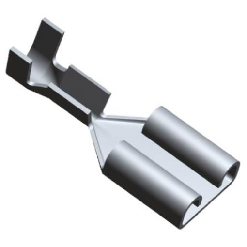 Krimpovací zásuvka, řada: FASTON .250, Samice, pokovení: Cín, max. AWG: 18AWG, min. AWG: 22AWG, 0.3mm² - 0.8mm²,