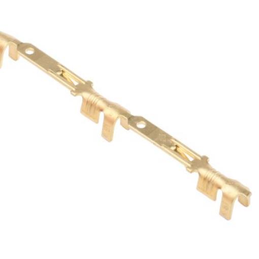 TE Connectivity Zásuvný konektor, řada: FASTIN-FASTON .110 Neizolované, 2.79 x 0.51 mm, Žlutá Vnější, celková délka: