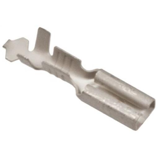 TE Connectivity Zásuvný konektor, řada: FASTON .110 Neizolované, 2.19 x 2.19 mm, Černá Vnitřní, celková délka: 14 mm,