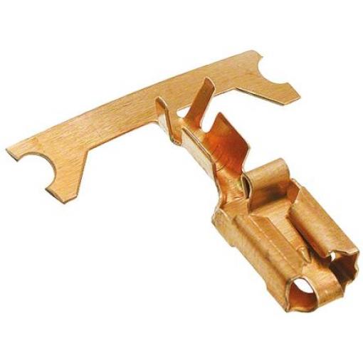 TE Connectivity Zásuvný konektor, řada: Positive Lock .250 Mk I Neizolované, 6.35 x 0.81 mm, Růžová Vnitřní, celková