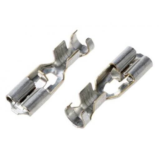 TE Connectivity Zásuvný konektor, řada: Positive Lock .250 Mk II Neizolované, 6.35 x 0.81 mm, Černá Vnitřní, celková
