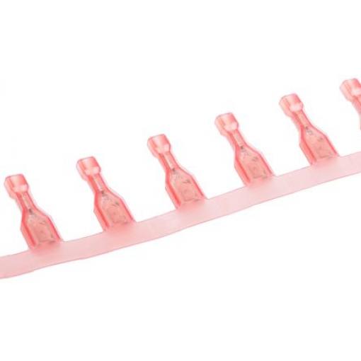 TE Connectivity Zásuvný konektor, řada: Ultra-Fast .187 Izolované, 4.75 x 0.81 mm, Červená Vnitřní, celková délka: 0.855