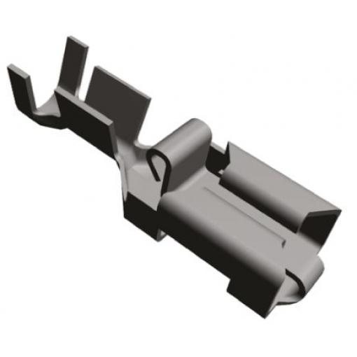 TE Connectivity Zásuvný konektor, řada: Positive Lock .250 Mk I Neizolované, 6.35 x 0.8 mm, Černá Vnitřní, celková