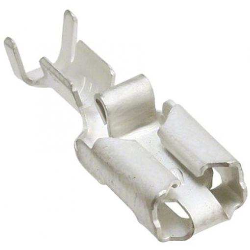 TE Connectivity Zásuvný konektor, řada: Positive Lock .250 Mk I Neizolované, 6.35 x 0.81 mm, Stříbrná Vnitřní, celková