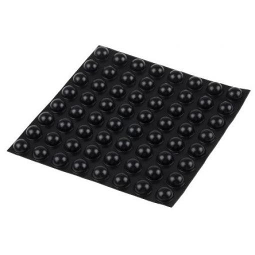 RS PRO Polokulový Polyuretan Samolepicí nohy 15.7 mm