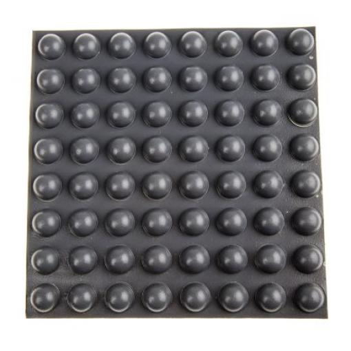 RS PRO Polokulový Polyuretan Samolepicí nohy 15.7 mm