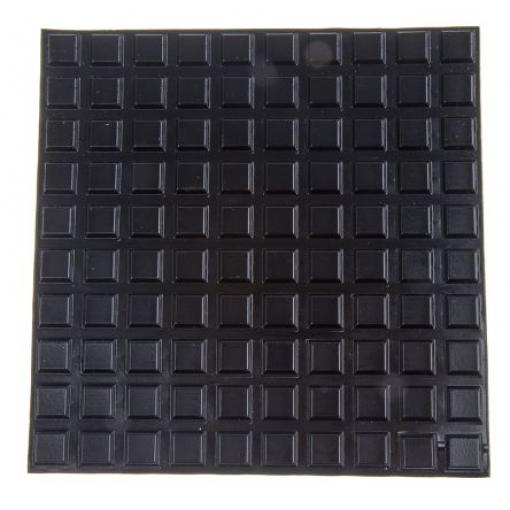 RS PRO Čtvercový Polyuretan Samolepicí nohy 12.7 mm