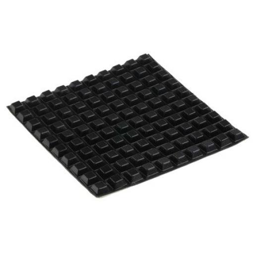 RS PRO Čtvercový Polyuretan Samolepicí nohy 12.7 mm
