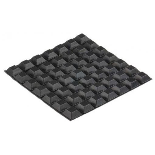 RS PRO Čtvercový Polyuretan Samolepicí nohy 20.6 mm