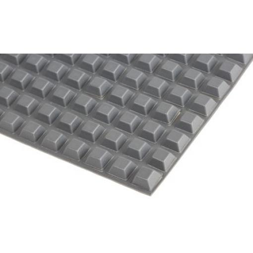 RS PRO Čtvercový Polyuretan Samolepicí nohy 12.7 mm