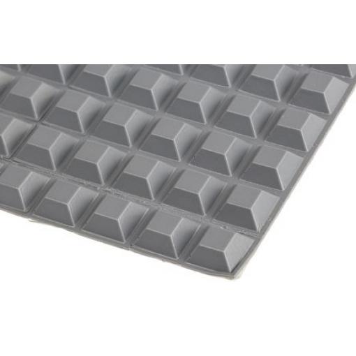 RS PRO Čtvercový Polyuretan Samolepicí nohy 20.6 mm