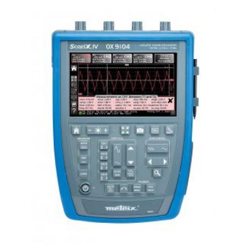 Osciloskop, řada: SCOPIX IV OX9104 Ruční 100 MHz 4 kanálový, typ displeje: TFT LCD 100 kpts Metrix 100 per sec