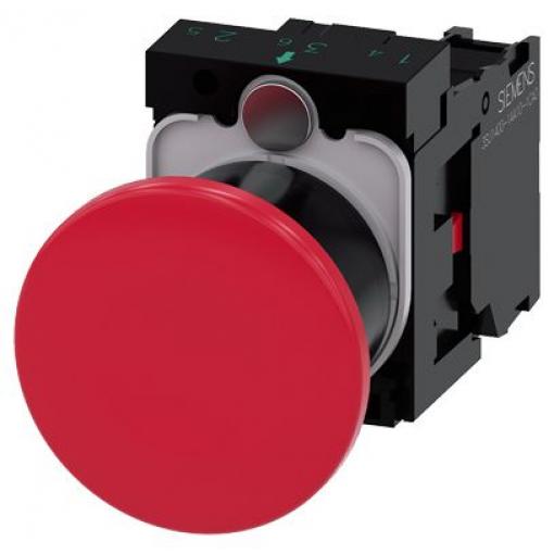 Siemens Tlačítkový spínač, řada: SIRIUS ACT 3SU11 IP66, IP67, IP69K SPST Montáž do panelu 22 mm Červená
