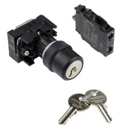 Siemens Spínač s klíčem IP69K, IP67, IP20, IP66 SPDT 10 A 2 pozic 70 °C Ronis -25 °C