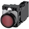 Siemens Tlačítkový spínač, řada: SIRIUS ACT 3SU11 IP66, IP67, IP69K SPDT Montáž do panelu Osvětlené 22 mm Červená 24 V