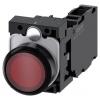 Siemens Tlačítkový spínač, řada: SIRIUS ACT 3SU11 IP66, IP67, IP69K SPDT Montáž do panelu Osvětlené 22 mm Červená 24 V