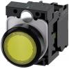 Siemens Tlačítkový spínač, řada: SIRIUS ACT 3SU11 IP66, IP67, IP69K SPST Montáž do panelu Osvětlené 22 mm Žlutá 24 V