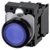 Siemens Tlačítkový spínač, řada: SIRIUS ACT 3SU11 IP20, IP66, IP67, IP69 SPST Montáž do panelu Osvětlené 22 mm Modrá 24