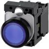 Siemens Tlačítkový spínač, řada: SIRIUS ACT 3SU11 IP20, IP66, IP67, IP69 SPST Montáž do panelu Osvětlené 22 mm Modrá 24