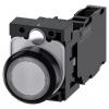 Siemens Tlačítkový spínač, řada: SIRIUS ACT 3SU11 IP66, IP67, IP69K SPDT Montáž do panelu Osvětlené 22 mm Čirá 24 V