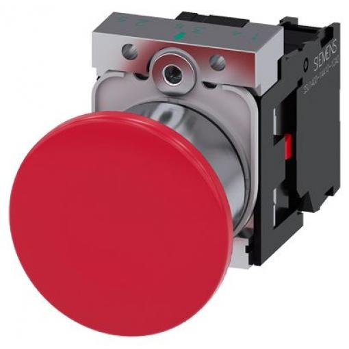 Siemens Tlačítkový spínač, řada: SIRIUS ACT 3SU11 IP66, IP67, IP69K SPST Montáž do panelu 22 mm Červená