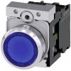 Siemens Tlačítkový spínač, řada: SIRIUS ACT 3SU11 IP66, IP67, IP69K SPST Montáž do panelu Osvětlené 22 mm Modrá 24 V