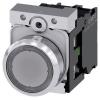 Siemens Tlačítkový spínač, řada: SIRIUS ACT 3SU11 IP66, IP67, IP69K SPST Montáž do panelu Osvětlené 22 mm Čirá 24 V