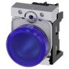 Siemens Indikátor, řada: SIRIUS ACT 3SU11 Montáž do panelu LED Modrá, průměr výřezu: 22 mm IP69, IP66, IP67, IP20 Kulatý