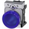 Siemens Indikátor, řada: SIRIUS ACT 3SU11 Montáž do panelu LED Modrá, průměr výřezu: 22 mm IP69, IP66, IP67, IP20 Kulatý
