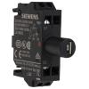 Siemens Blok světel, řada: 3SU1 Blok světel 24V ac/dc Pružinová svorka barva Červená LED