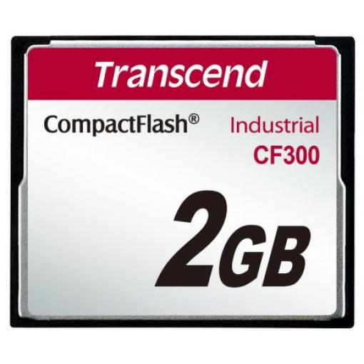 Karta Compact Flash Compact Flash Transcend 2 GB Průmyslová třída, model: CF300 SLC 85 °C -25 °C
