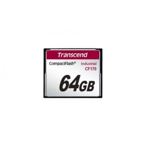 Karta Compact Flash Compact Flash Transcend 64 GB Průmyslová třída, model: CF170 MLC 85 °C -25 °C