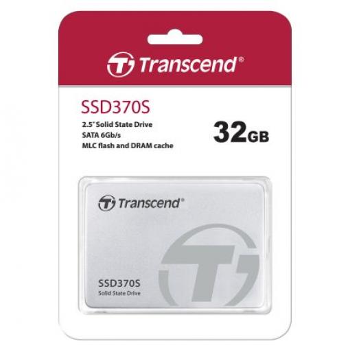 SSD, model: SSD370 Interní 2.5 in 32 GB Transcend MLC 70 °C 0 °C