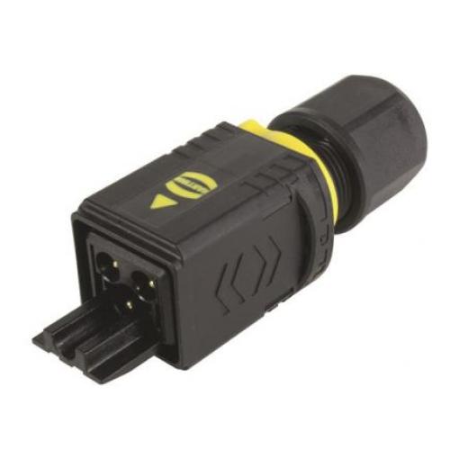 HARTING Napájecí konektor, řada: 09461, formát pólů: 3, Kabel Krimpovací, 250V 16A, 70 °C, -40 °C